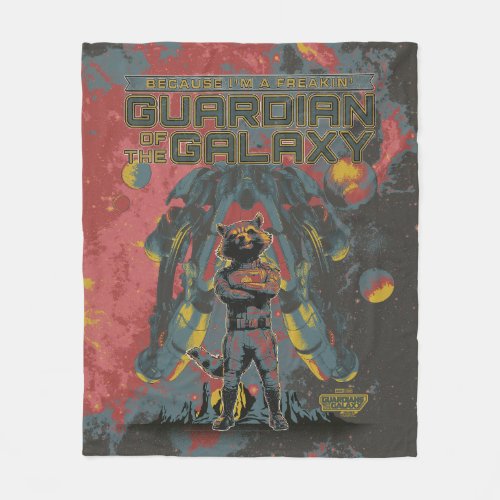 Guardians of the Galaxy Rocket Guardian Quote Fleece Blanket