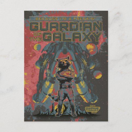 Guardians of the Galaxy Rocket Guardian Quote Postcard