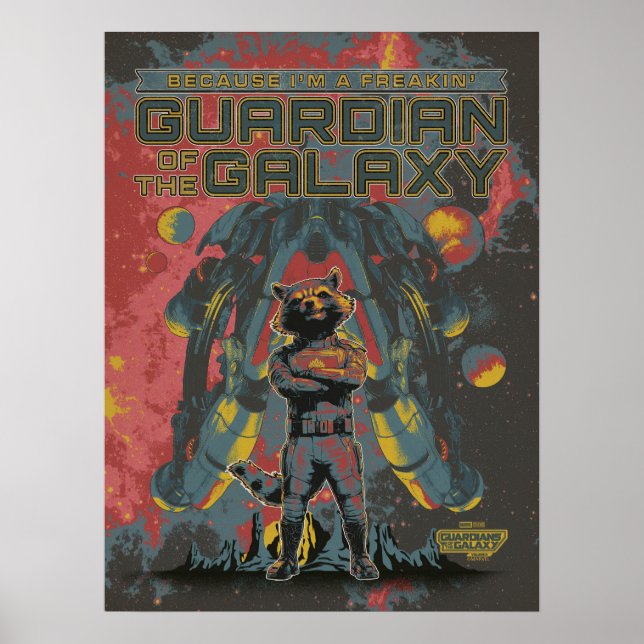 Guardians of the Galaxy Rocket "Guardian" Quote Poster (Front)