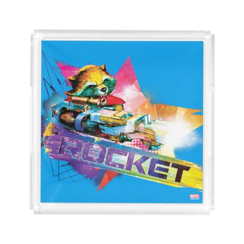 Guardians of the Galaxy  Rocket Neon Graphic Acrylic Tray