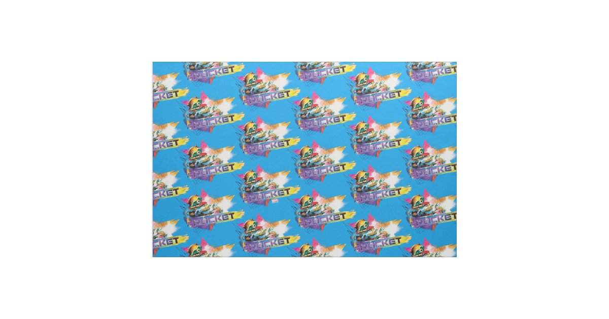 Guardians of the Galaxy | Rocket Neon Graphic Fabric | Zazzle
