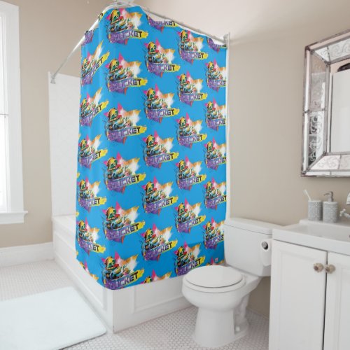Guardians of the Galaxy  Rocket Neon Graphic Shower Curtain
