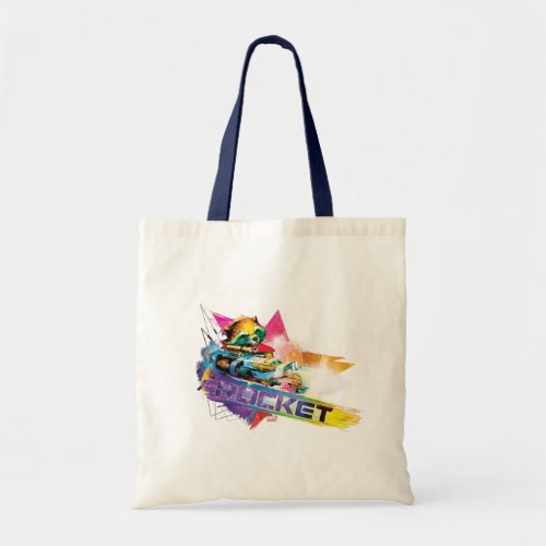 Guardians of the Galaxy  Rocket Neon Graphic Tote Bag