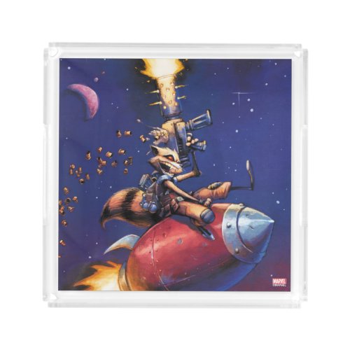 Guardians of the Galaxy  Rocket Riding Missile Acrylic Tray