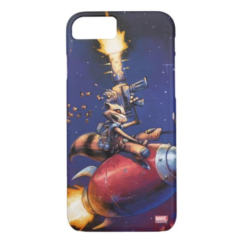 Guardians of the Galaxy  Rocket Riding Missile iPhone 87 Case