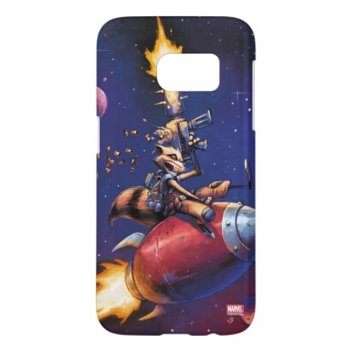 Guardians of the Galaxy  Rocket Riding Missile Samsung Galaxy S7 Case