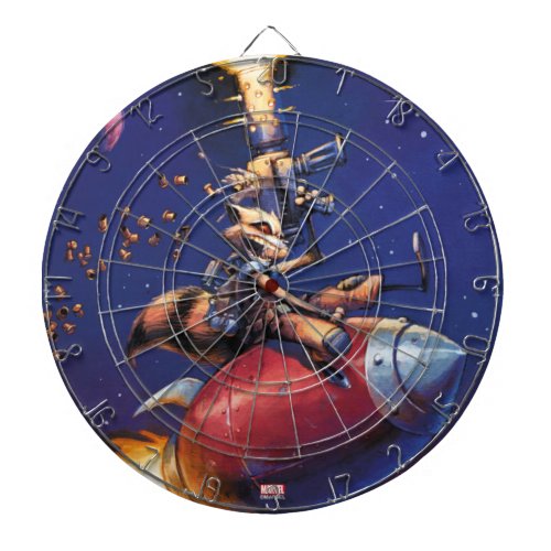Guardians of the Galaxy  Rocket Riding Missile Dart Board