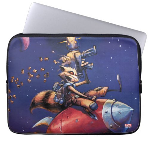 Guardians of the Galaxy  Rocket Riding Missile Laptop Sleeve