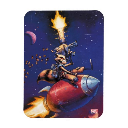 Guardians of the Galaxy  Rocket Riding Missile Magnet
