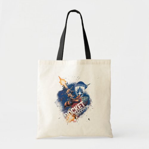 Guardians of the Galaxy  Rocket Riding Missile Tote Bag