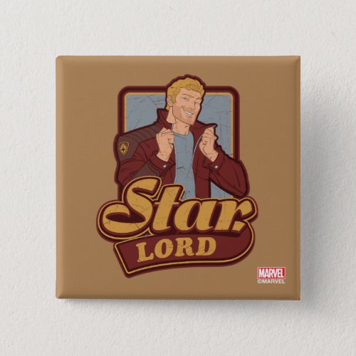 Guardians of the Galaxy  Star_Lord Cartoon Icon Pinback Button