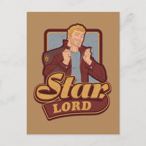Guardians of the Galaxy  Star_Lord Cartoon Icon Postcard