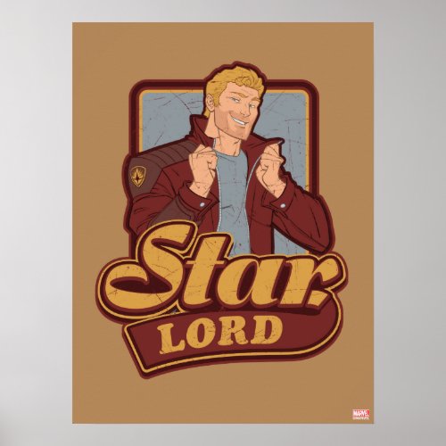 Guardians of the Galaxy  Star_Lord Cartoon Icon Poster