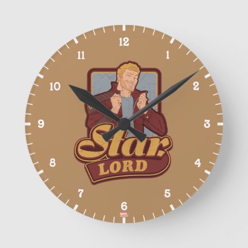Guardians of the Galaxy  Star_Lord Cartoon Icon Round Clock
