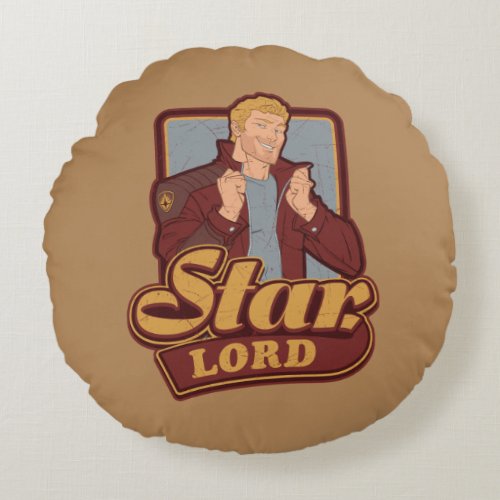 Guardians of the Galaxy  Star_Lord Cartoon Icon Round Pillow