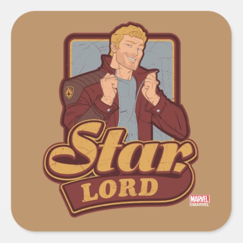 Guardians of the Galaxy  Star_Lord Cartoon Icon Square Sticker