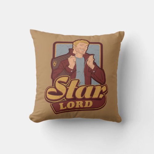 Guardians of the Galaxy  Star_Lord Cartoon Icon Throw Pillow
