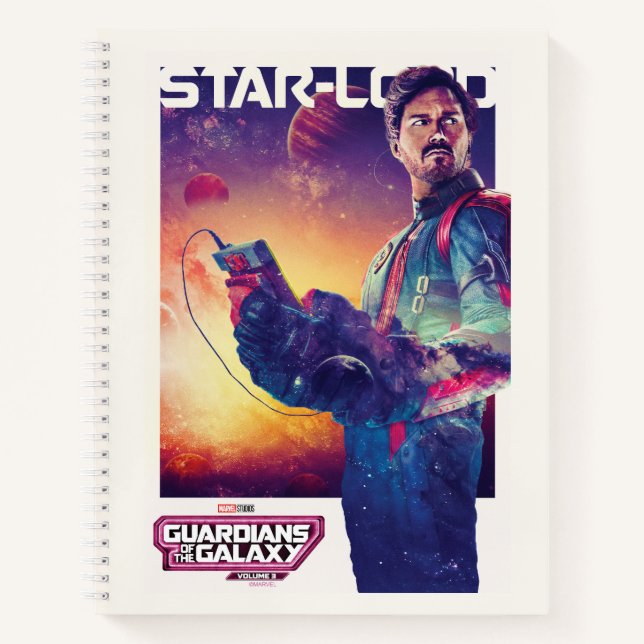 Guardians of the Galaxy Star-Lord Character Poster Notebook (Front)