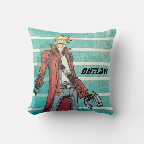 Guardians of the Galaxy  Star_Lord Mugshot Throw Pillow