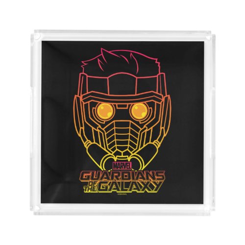 Guardians of the Galaxy  Star_Lord Neon Outline Acrylic Tray