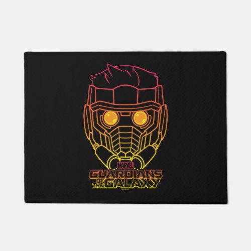 Guardians of the Galaxy  Star_Lord Neon Outline Doormat