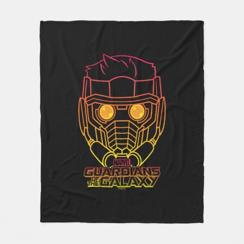 Guardians of the Galaxy  Star_Lord Neon Outline Fleece Blanket