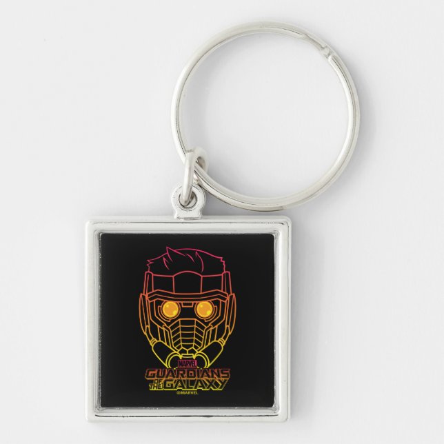 Guardians of the Galaxy | Star-Lord Neon Outline Keychain (Front)