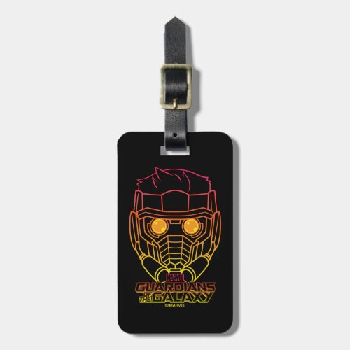 Guardians of the Galaxy  Star_Lord Neon Outline Luggage Tag