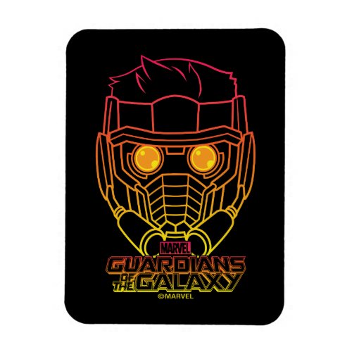 Guardians of the Galaxy  Star_Lord Neon Outline Magnet
