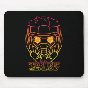 Guardians of the Galaxy Star-Lord Neon Outline Mouse Pad