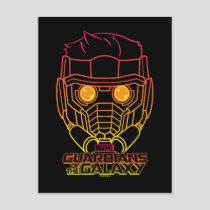 Guardians of the Galaxy | Star-Lord Neon Outline Postcard