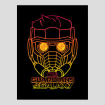 Guardians of the Galaxy | Star-Lord Neon Outline Poster