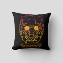 Guardians of the Galaxy | Star-Lord Neon Outline Throw Pillow