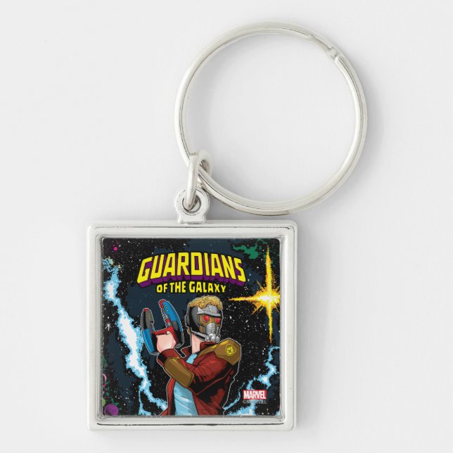 Guardians of the Galaxy | Star-Lord Retro Comic Keychain (Front)