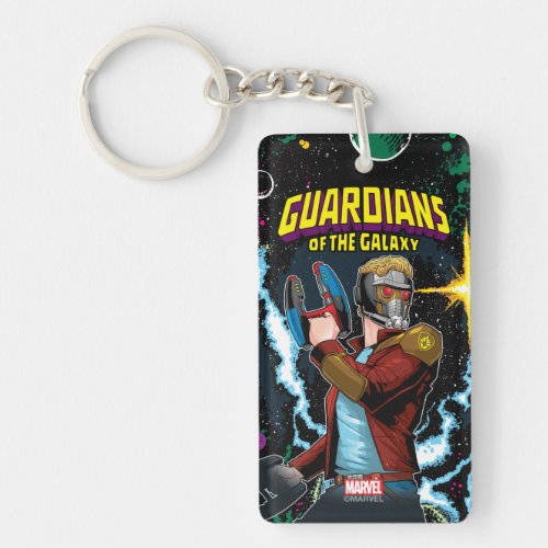 Guardians of the Galaxy  Star_Lord Retro Comic Keychain