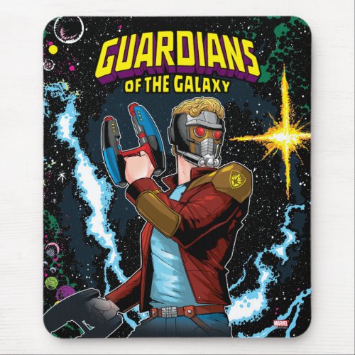 Guardians of the Galaxy  Star_Lord Retro Comic Mouse Pad