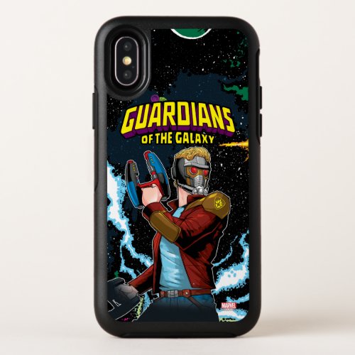 Guardians of the Galaxy  Star_Lord Retro Comic OtterBox Symmetry iPhone X Case