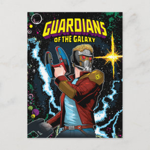 Guardians of the Galaxy   Star-Lord Retro Comic Postcard