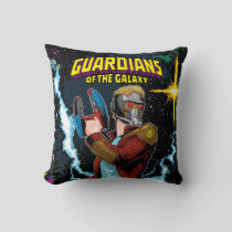 Guardians of the Galaxy | Star-Lord Retro Comic Throw Pillow