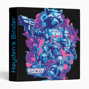 Guardians of the Galaxy Stylized Team Graphic 3 Ring Binder