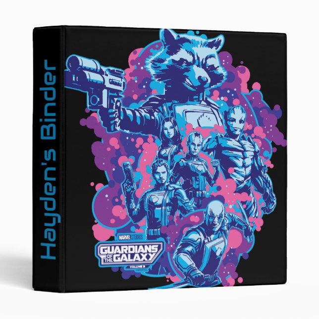Guardians of the Galaxy Stylized Team Graphic 3 Ring Binder (Front/Spine)