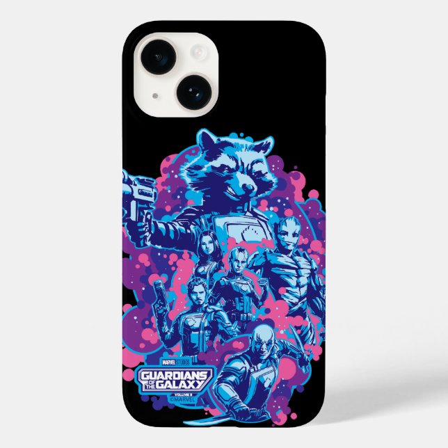 Guardians of the Galaxy Stylized Team Graphic Case-Mate iPhone Case (Back)