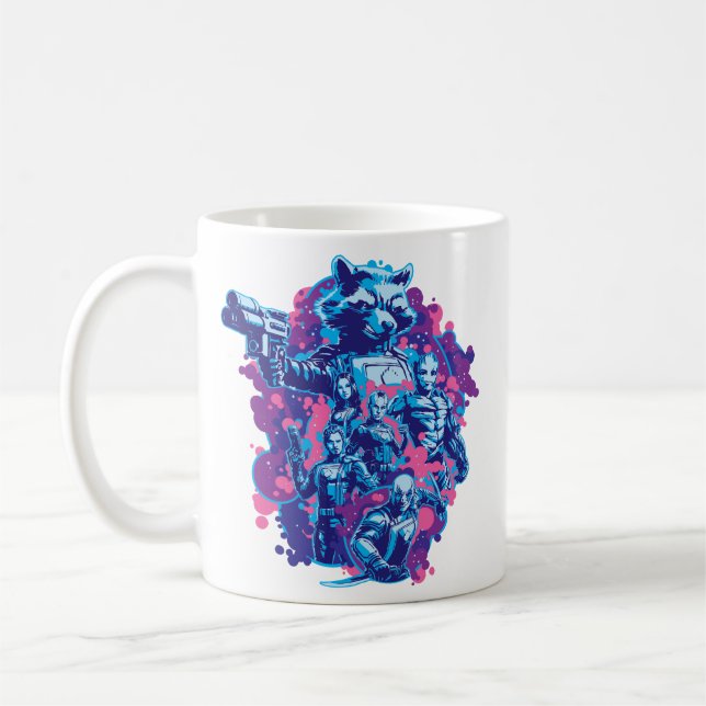 Guardians of the Galaxy Stylized Team Graphic Coffee Mug (Left)