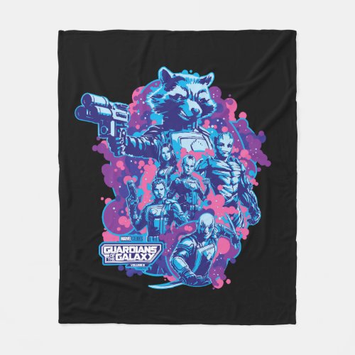 Guardians of the Galaxy Stylized Team Graphic Fleece Blanket