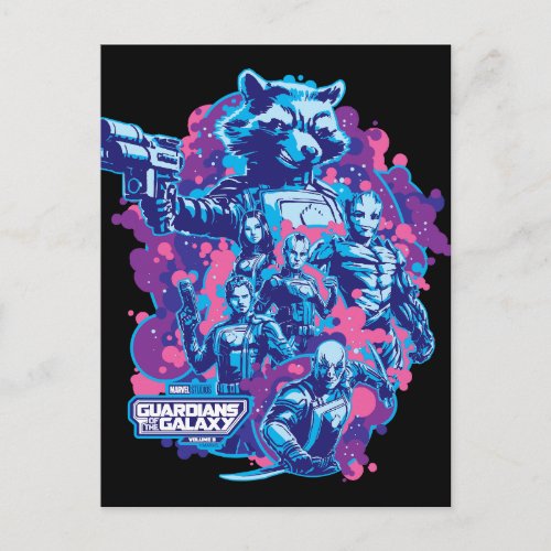 Guardians of the Galaxy Stylized Team Graphic Postcard