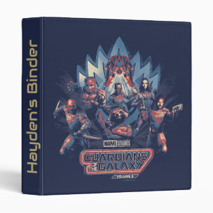 Guardians of the Galaxy Team Charge With Logo 3 Ring Binder