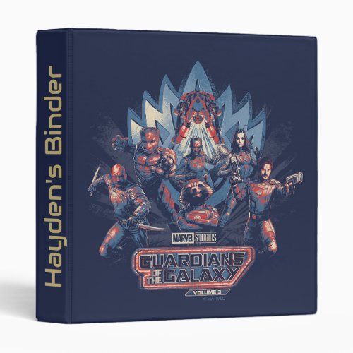 Guardians of the Galaxy Team Charge With Logo 3 Ring Binder