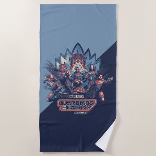 Guardians of the Galaxy Team Charge With Logo Beach Towel
