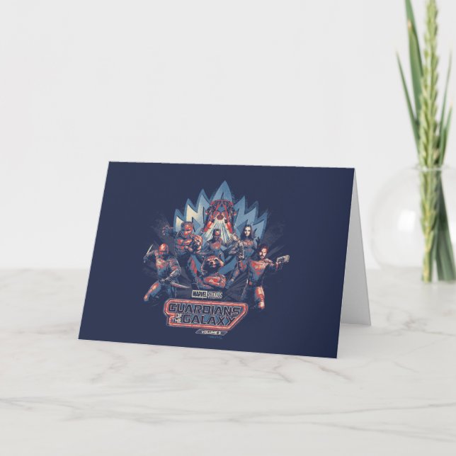 Guardians of the Galaxy Team Charge With Logo Card (Front)