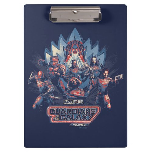 Guardians of the Galaxy Team Charge With Logo Clipboard